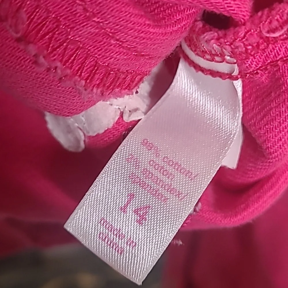 Justice Girls 14 hot pink denim jean jacket sparkly fun embroidered Love
